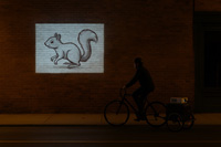 Pedal‑Powered Projections rig and projection placeholder